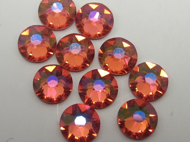 1 Gross 9ss PADPARADSCHA GLACIER BLUE FLATBACK European Rhinestones